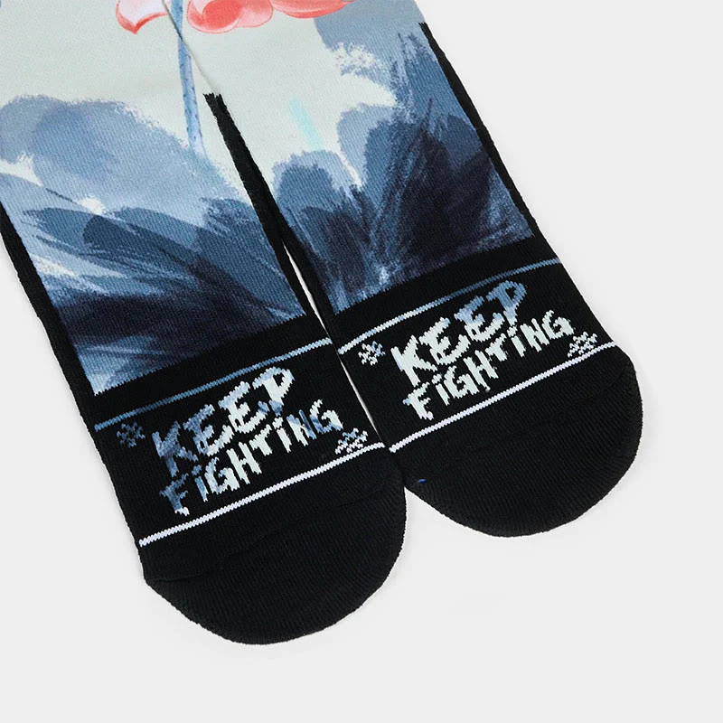 Calzini casual da uomo e da donna, unisex , Buddha Stones Lotus Painting Micro Crew - Image 4