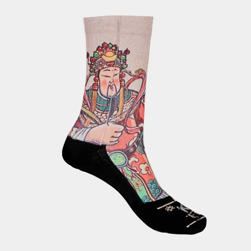 Calzini casual da uomo e da donna unisex con manico Ruyi e scritta " Buddha Stones God Of Wealth" - Image 14