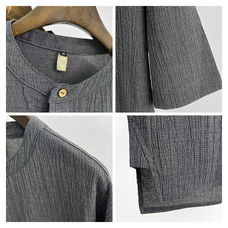 Camicia a maniche corte con bottoni Buddha Stones - Image 3