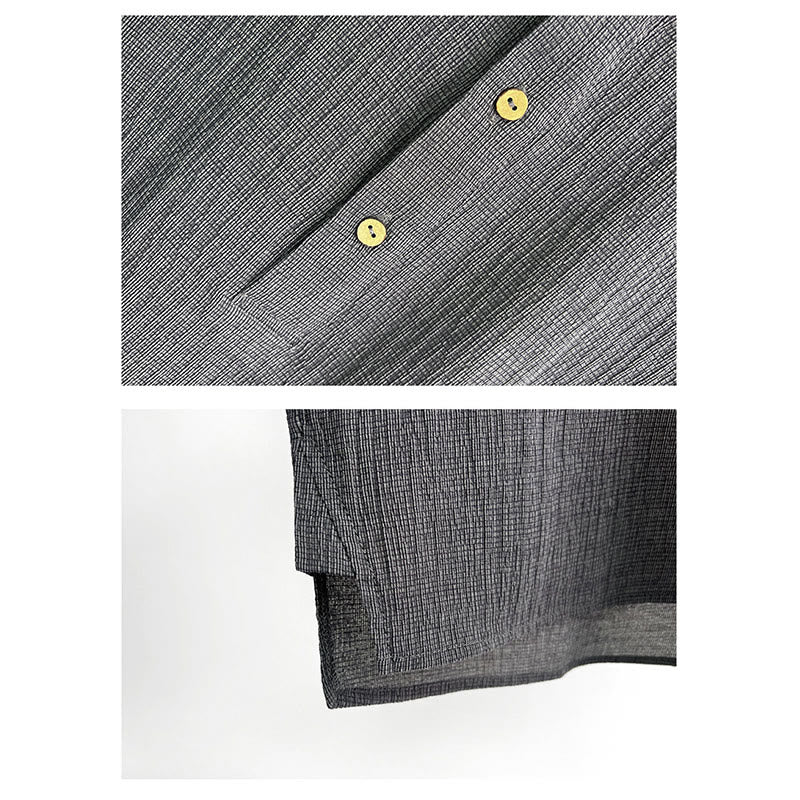 Camicia a maniche corte con bottoni Buddha Stones - Image 6