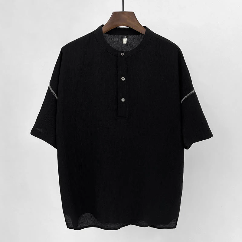 Camicia a maniche corte con bottoni Buddha Stones - Image 9
