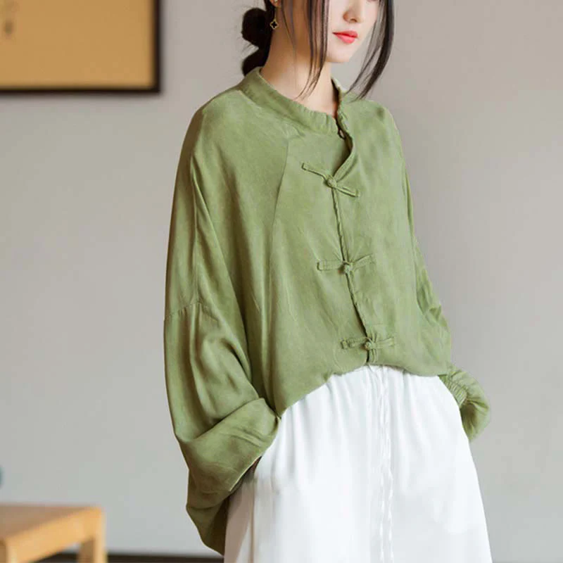 Camicia a maniche lunghe con bottoni a rana Buddha Stones, Zen Tai Chi, meditazione, giacca con abbigliamento Hanfu - Image 15