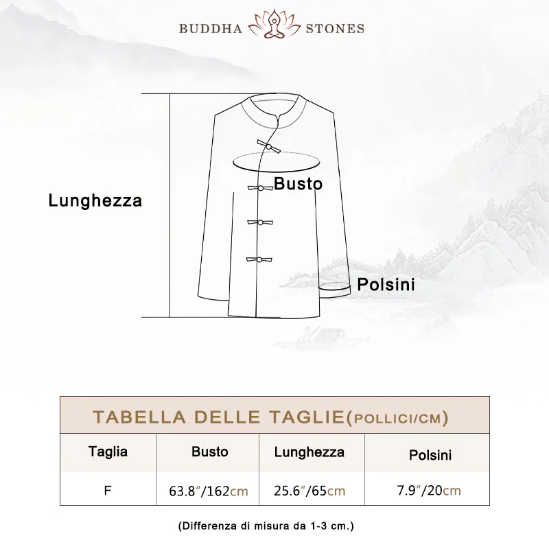 Camicia a maniche lunghe con bottoni a rana Buddha Stones, Zen Tai Chi, meditazione, giacca con abbigliamento Hanfu - Image 6