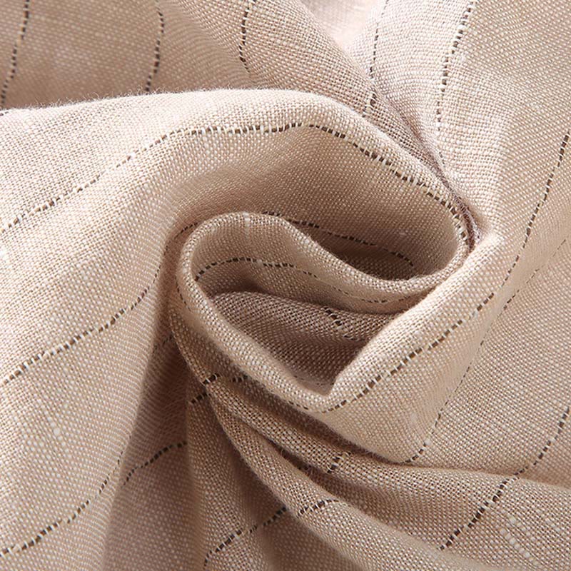 Camicia a maniche lunghe in cotone e lino con motivo a righe da uomo, modello Buddha Stones Daily Tang Suit - Image 6