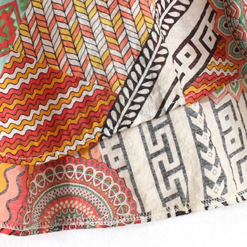 Camicia con mezza abbottonatura e mandala geometrico da donna Buddha Stones - Image 18