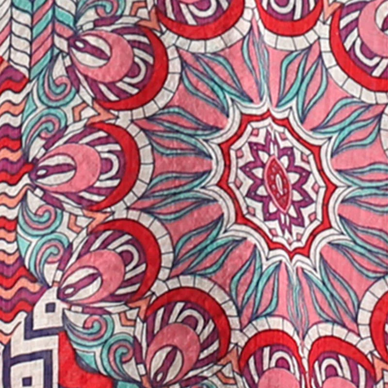 Camicia con mezza abbottonatura e mandala geometrico da donna Buddha Stones - Image 7