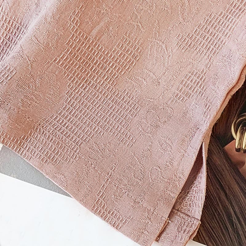 Camicia da donna in cotone a maniche lunghe con colletto alla coreana, bottoni cinesi e motivo a rana in jacquard Buddha Stones Commute - Image 29