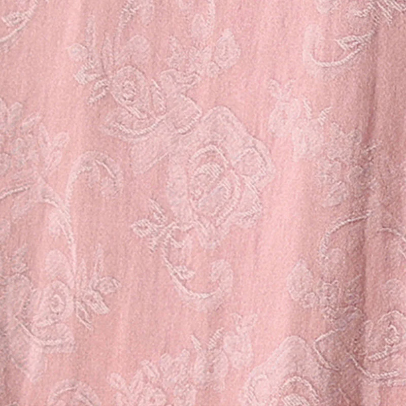 Camicia da donna in cotone a maniche lunghe con colletto rialzato, stampa floreale autunnale Buddha Stones, bottoni a rana - Image 13