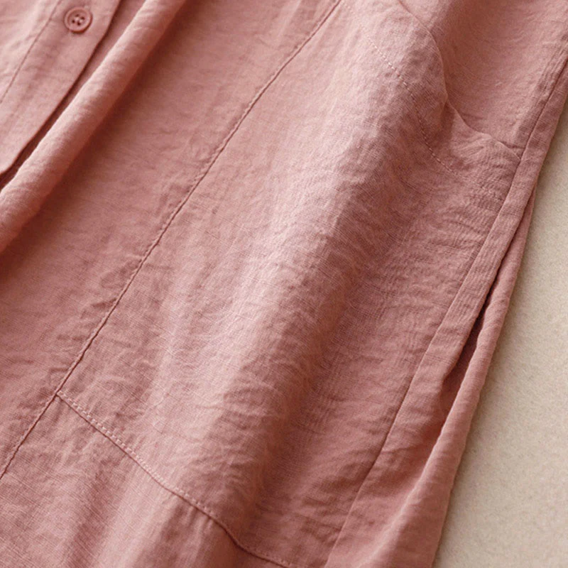 Camicia da donna in cotone e poliestere, a maniche lunghe, con colletto rialzato, Buddha Stones, primavera-autunno - Image 21