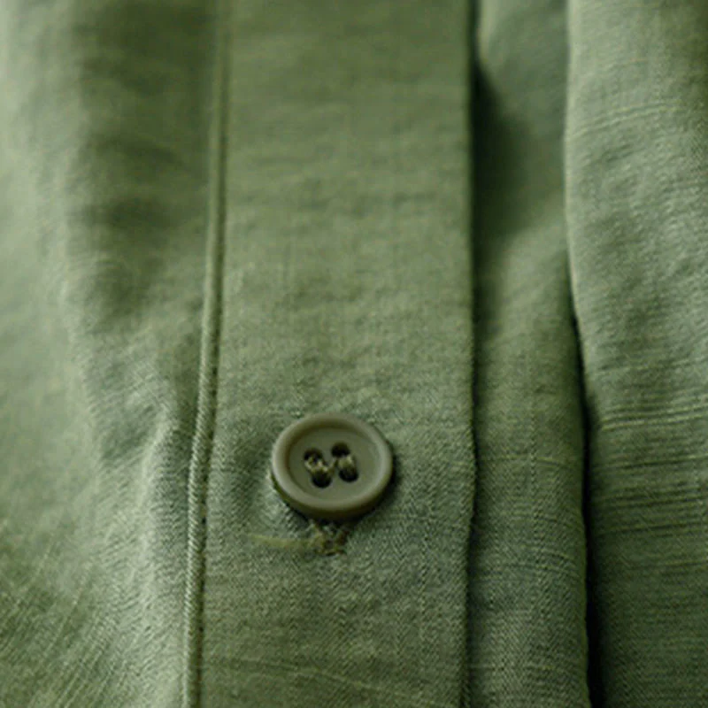 Camicia da donna in cotone e poliestere, a maniche lunghe, con colletto rialzato, Buddha Stones, primavera-autunno - Image 9