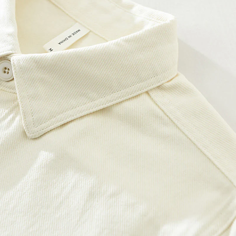 Camicia da uomo a maniche lunghe con bottoni Buddha Stones Spring Commute, in cotone, con tasche - Image 5