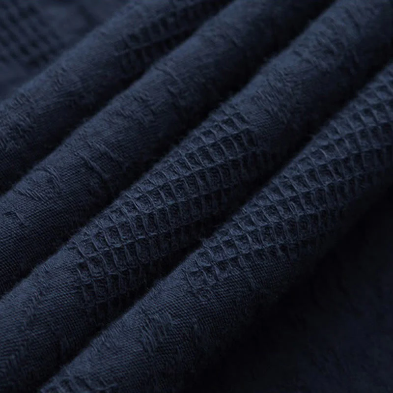Camicia da uomo in lino e cotone a maniche corte, con colletto alto, in jacquard anticato, con bottoni a rana, etnica, con Buddha Stones , abbigliamento Tai Chi - Image 11