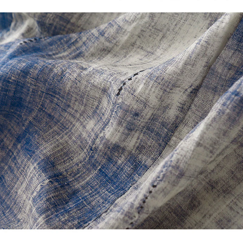 Camicia in cotone a maniche lunghe con bottoni tie-dye Buddha Stones - Image 13
