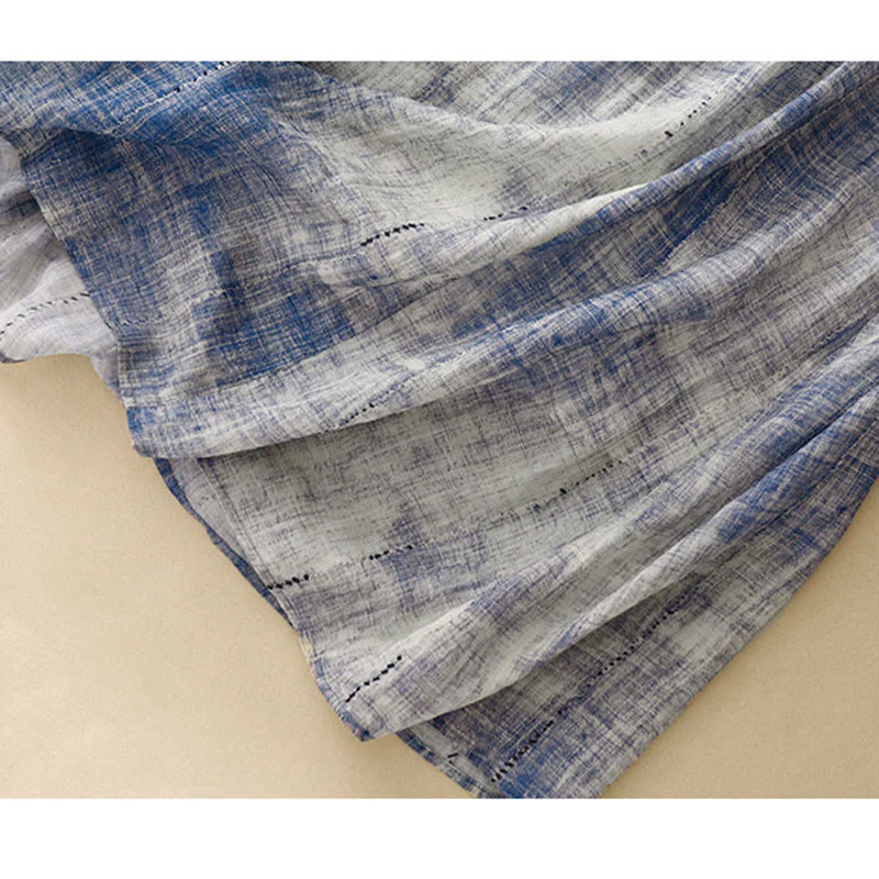 Camicia in cotone a maniche lunghe con bottoni tie-dye Buddha Stones - Image 14