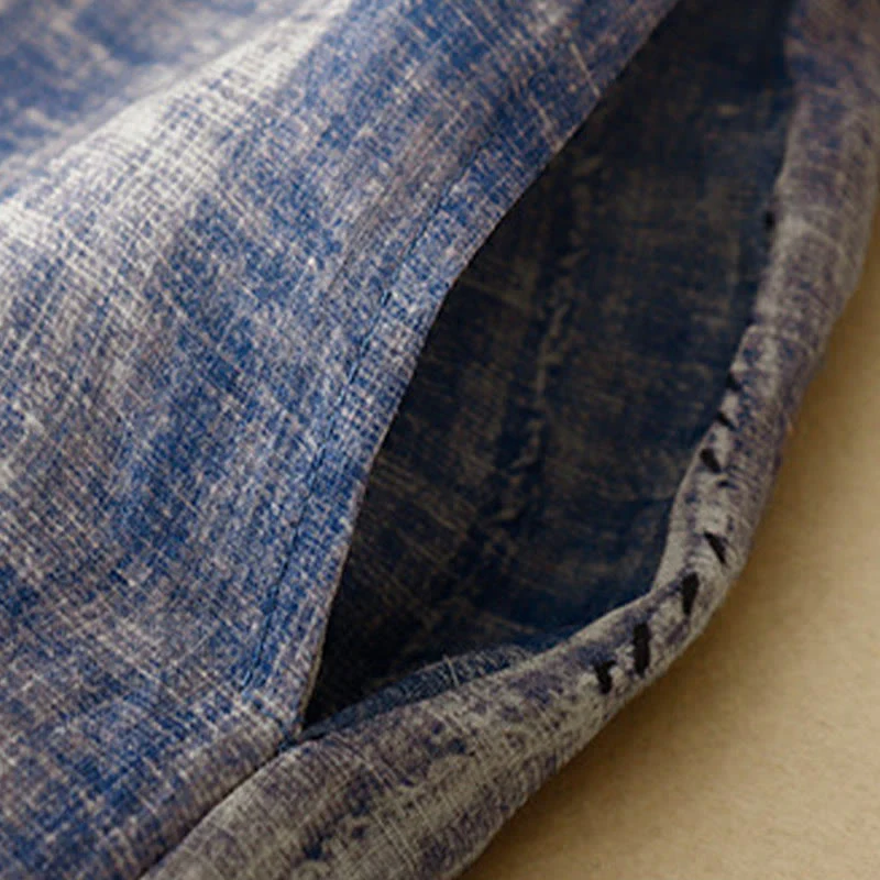 Camicia in cotone a maniche lunghe con bottoni tie-dye Buddha Stones - Image 7