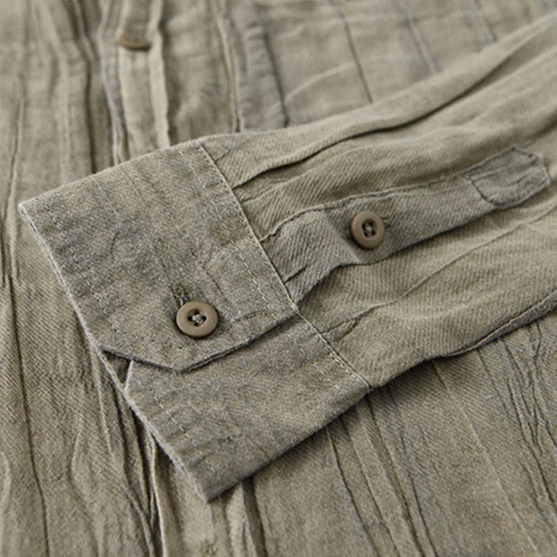 Camicie da uomo in lino ramia con Buddha Stones - Image 11