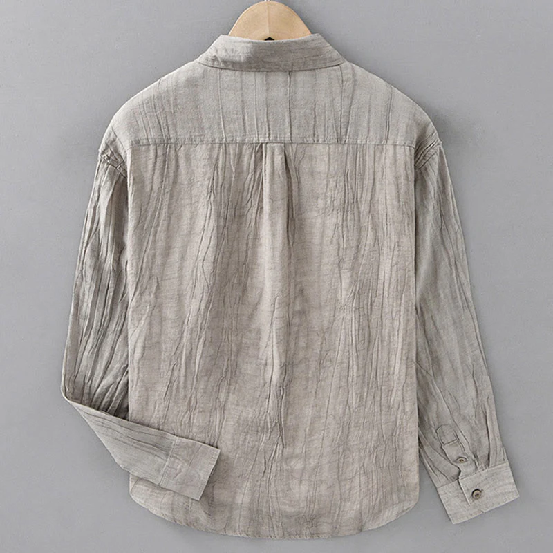 Camicie da uomo in lino ramia con Buddha Stones - Image 14