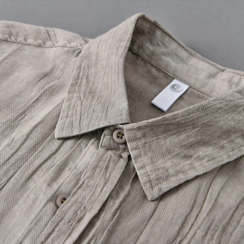 Camicie da uomo in lino ramia con Buddha Stones - Image 15