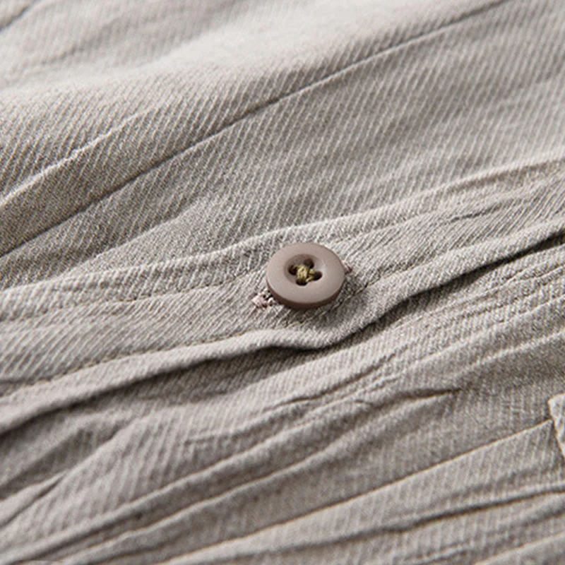 Camicie da uomo in lino ramia con Buddha Stones - Image 16