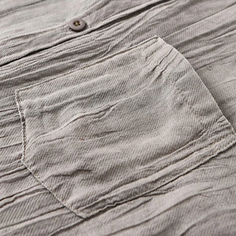 Camicie da uomo in lino ramia con Buddha Stones - Image 17