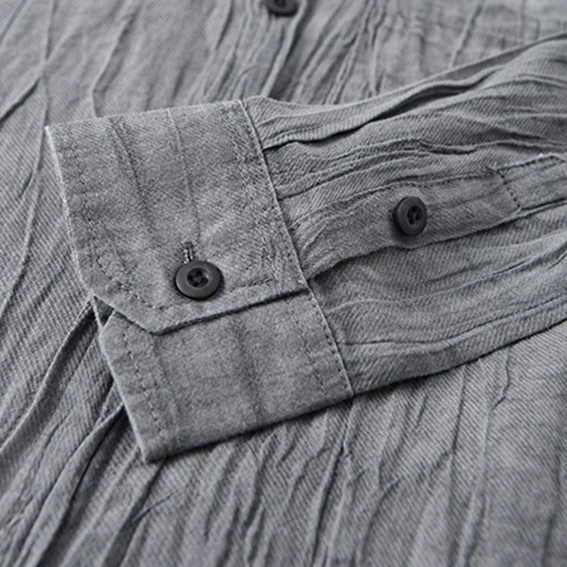 Camicie da uomo in lino ramia con Buddha Stones - Image 8