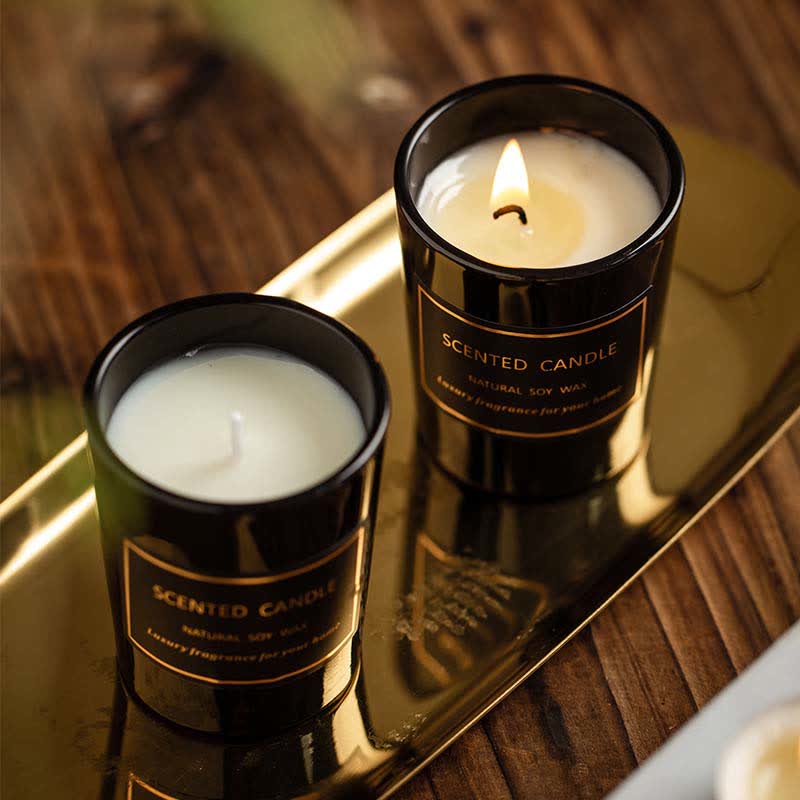 Candela di cera di soia profumata per aromaterapia con fragranza di pera e fresia Blue Bell Meditazione Preghiera