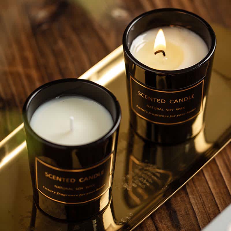 Candela di cera di soia profumata per aromaterapia con fragranza di pera e fresia Blue Bell Meditazione Preghiera - Image 14