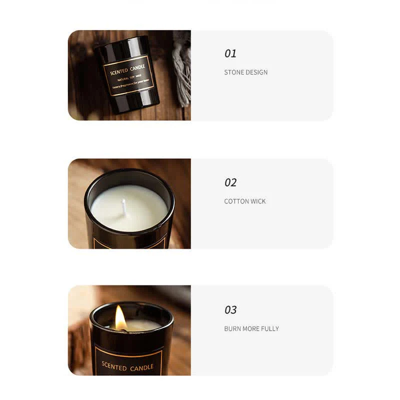 Candela di cera di soia profumata per aromaterapia con fragranza di pera e fresia Blue Bell Meditazione Preghiera - Image 15
