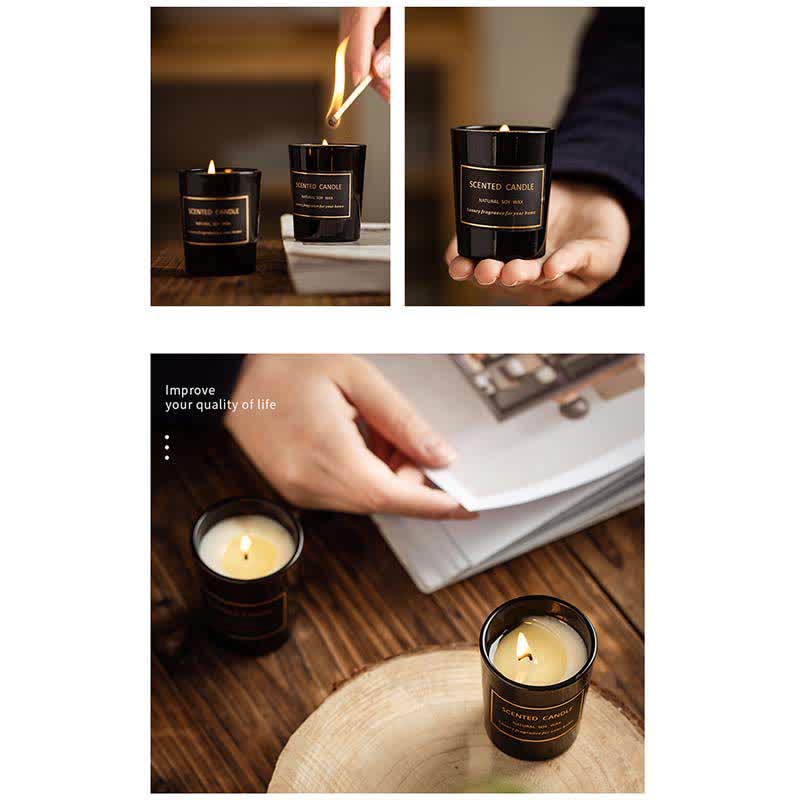 Candela di cera di soia profumata per aromaterapia con fragranza di pera e fresia Blue Bell Meditazione Preghiera - Image 16
