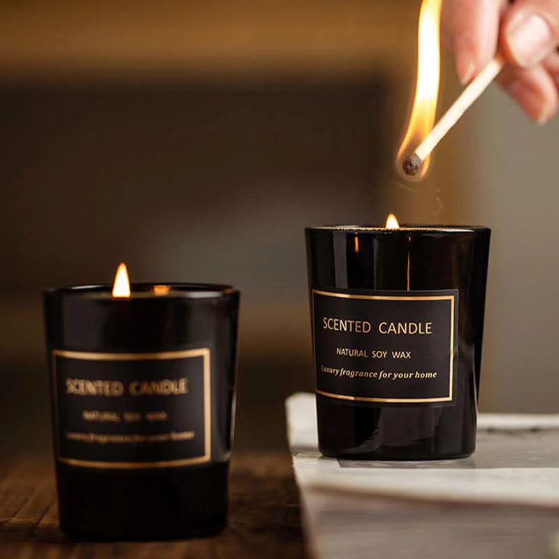 Candela di cera di soia profumata per aromaterapia con fragranza di pera e fresia Blue Bell Meditazione Preghiera - Image 2
