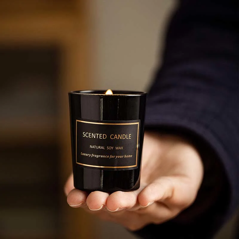 Candela di cera di soia profumata per aromaterapia con fragranza di pera e fresia Blue Bell Meditazione Preghiera - Image 4