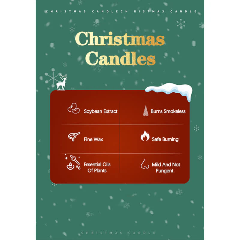 Candela profumata in cera di soia per albero di Natale, regalo per familiari e amici - Image 38