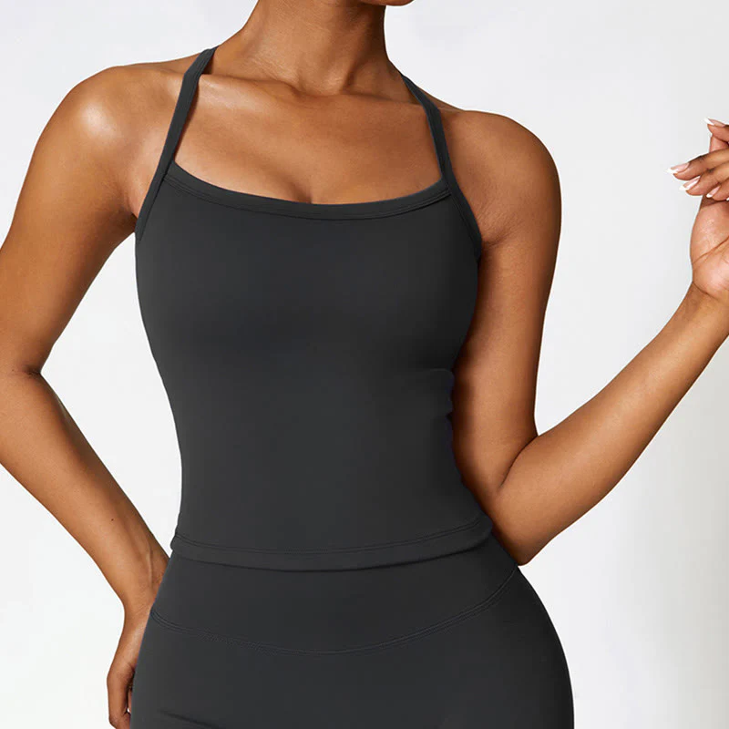 Canotta corta tinta unita Buddha Stones , pantaloncini a vita alta, abbigliamento sportivo per palestra e yoga - Image 18
