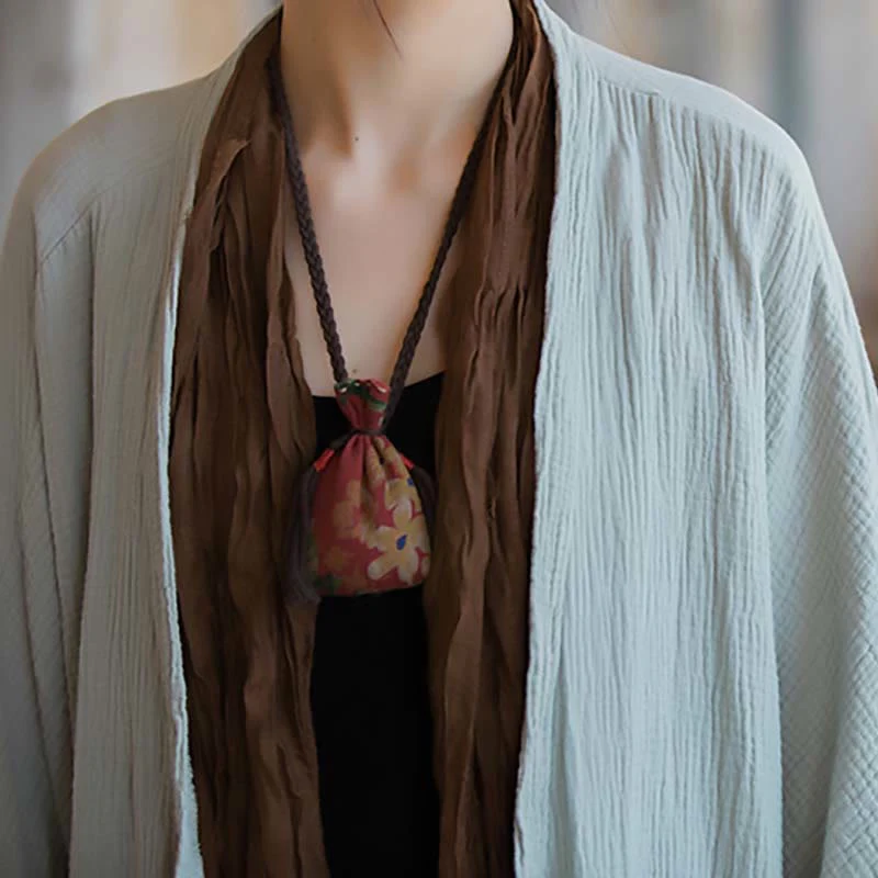 Cappotto a maniche lunghe con motivo semplice Buddha Stones Zen Meditazione Giacca in cotone con apertura frontale - Image 6