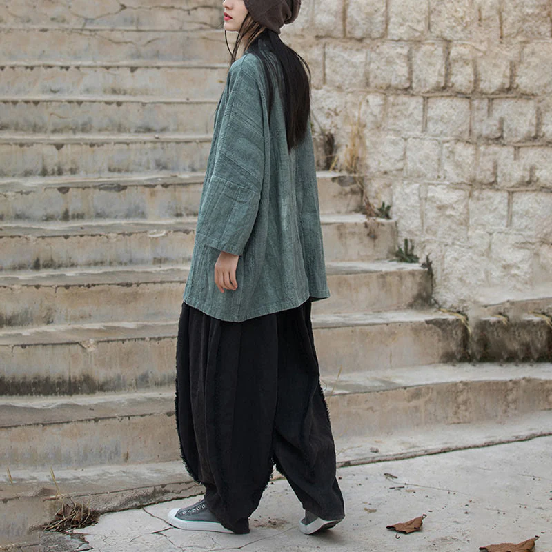 Cappotto con lacci e tie-dye con Buddha Stones , meditazione zen, giacca aperta sul davanti - Image 31