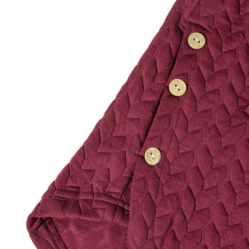 Cappotto da donna con cappuccio a maniche lunghe e tasche, modello spiga di grano autunnale Buddha Stones, di media lunghezza - Image 6