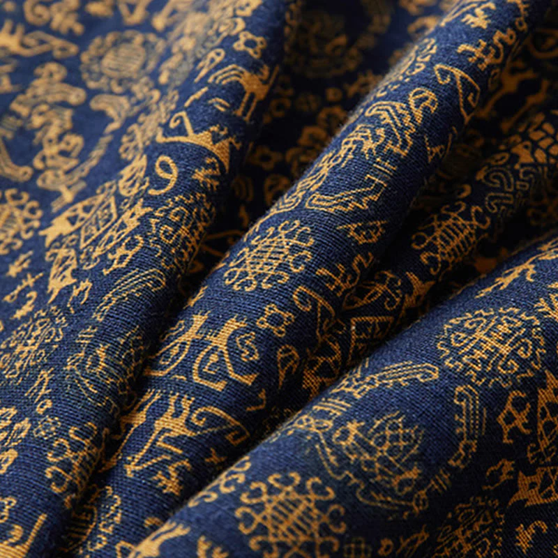 Cappotto doppiopetto in cotone di media lunghezza da uomo Buddha Stones Fall - Image 18