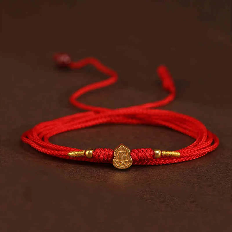 Catena per la pancia in corda rossa in oro massiccio 999 Buddha Stone - Image 17