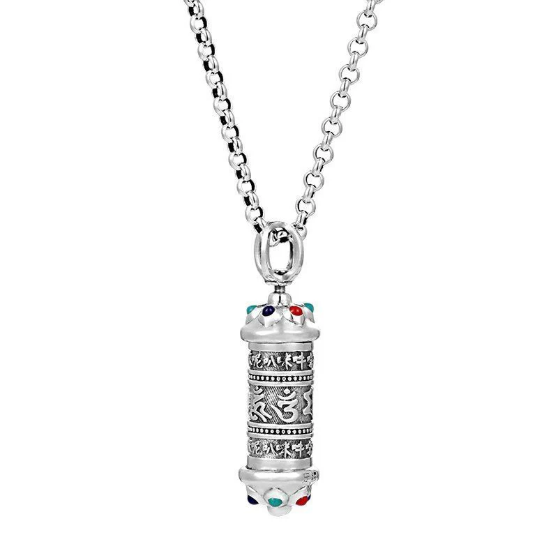Ciondolo con collana Buddha Stones tibetano Om Mani Padme Hum Focus - Image 5
