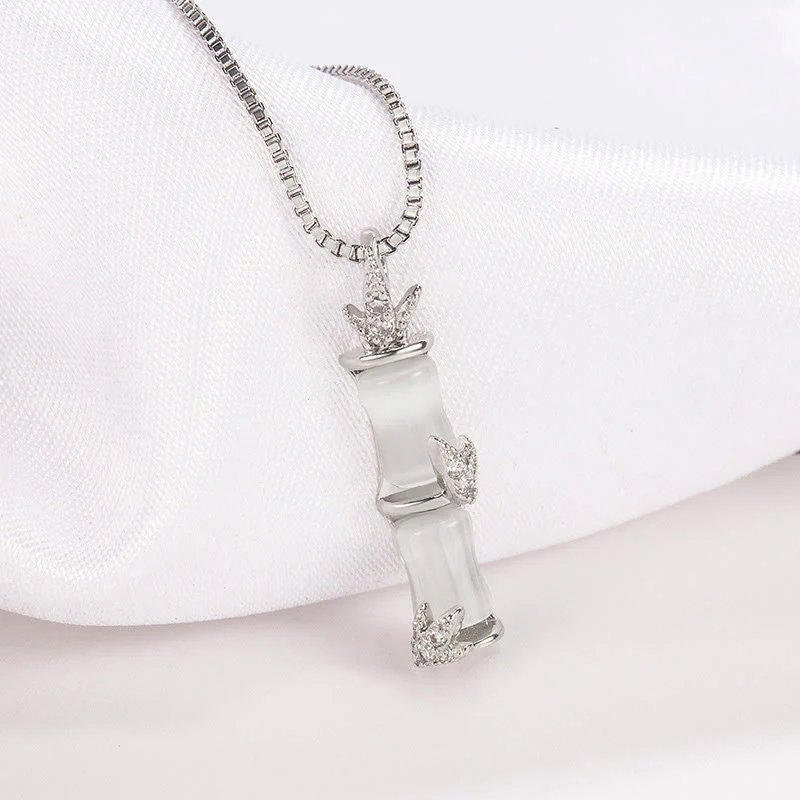 Collana con Buddha Stones, calcedonio e bambù, modello Harmony - Image 11
