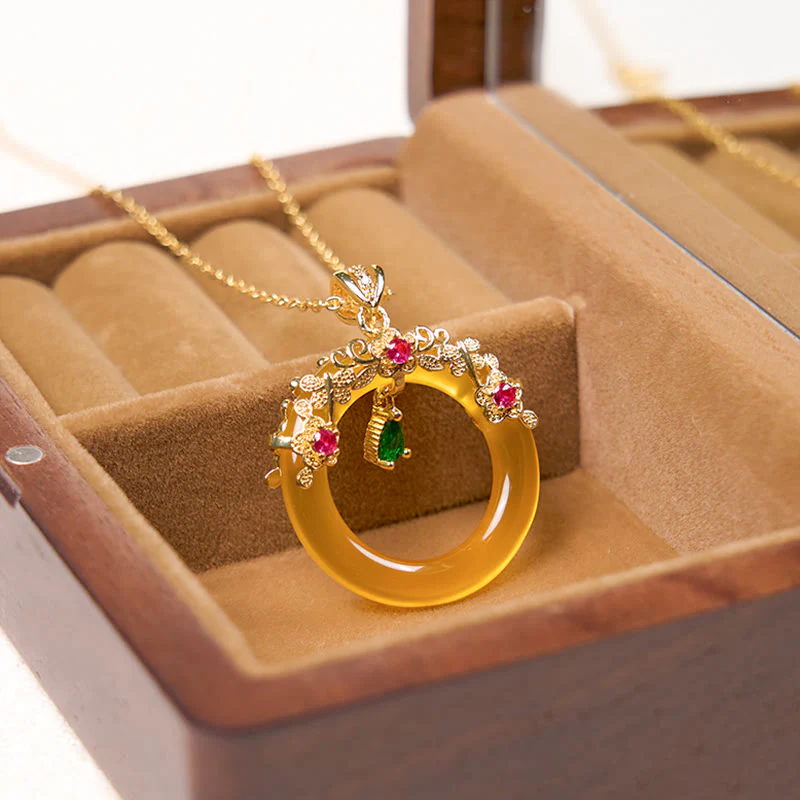 Collana con Buddha Stones, calcedonio verde, fibbia della pace, forza - Image 33