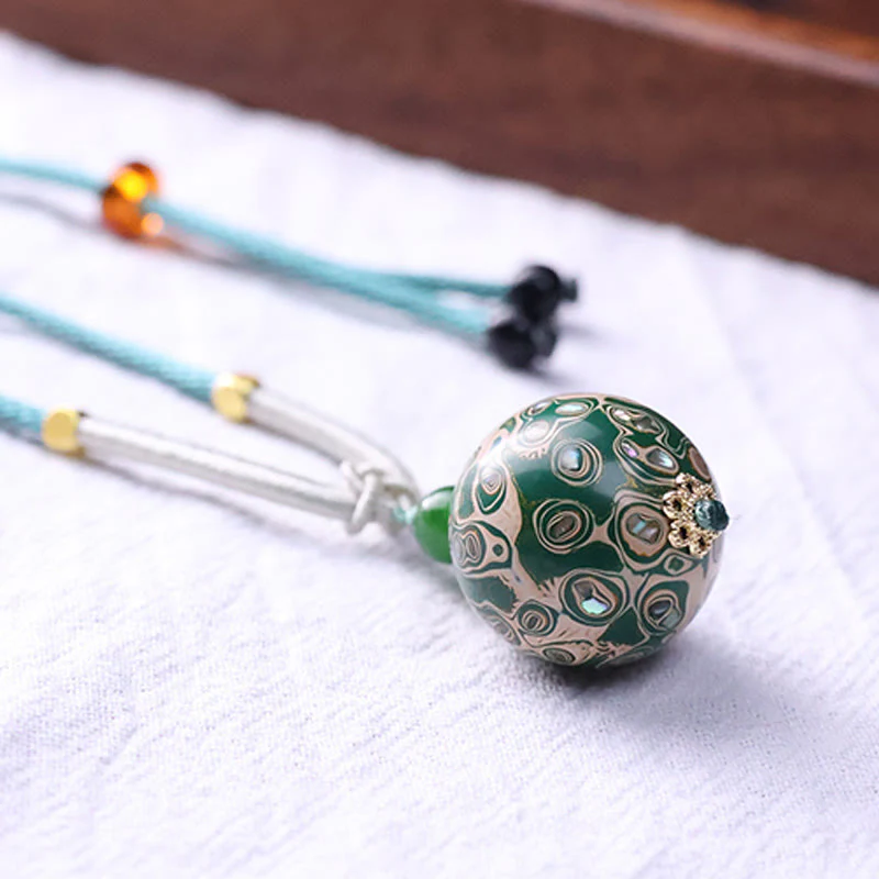 Collana con Buddha Stones, legno di ebano, lacca colorata, perline artigianali, calma - Image 15