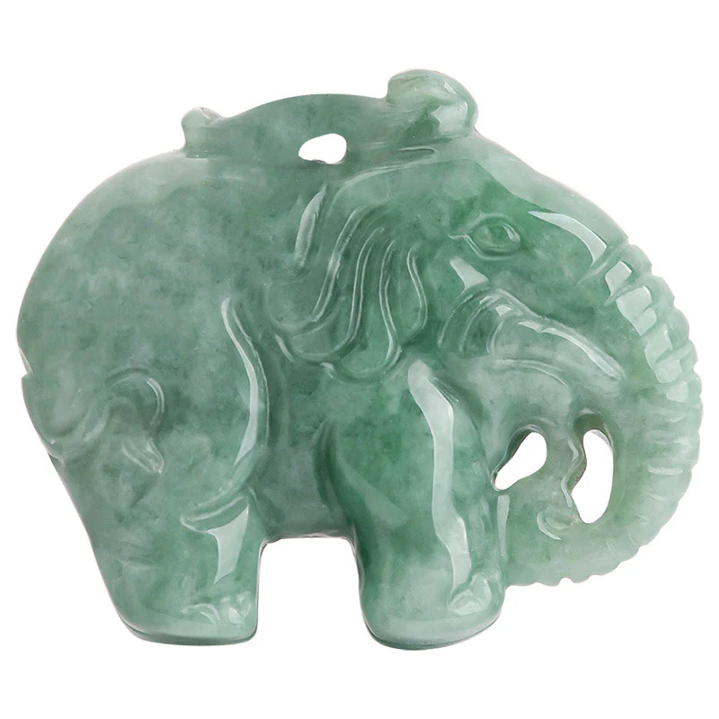 Collana con ciondolo a corda con giada elefante, fortuna e forza - Image 6