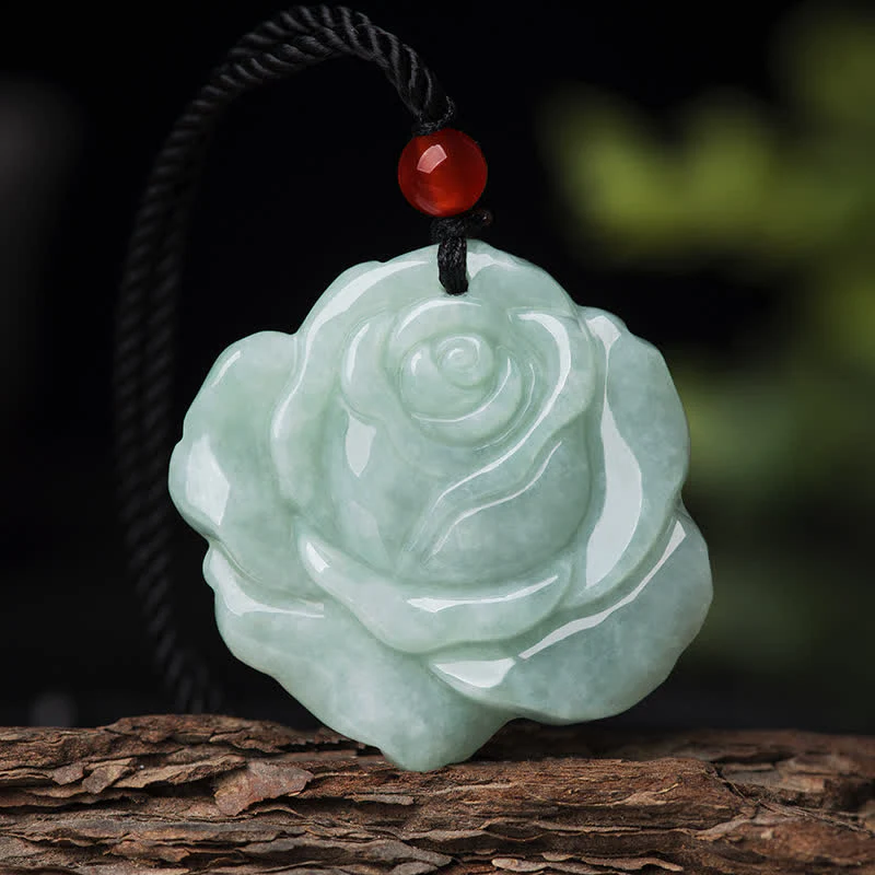 Collana con ciondolo a corda con motivo a loto in Buddha Stones, abbondanza e prosperità - Image 2
