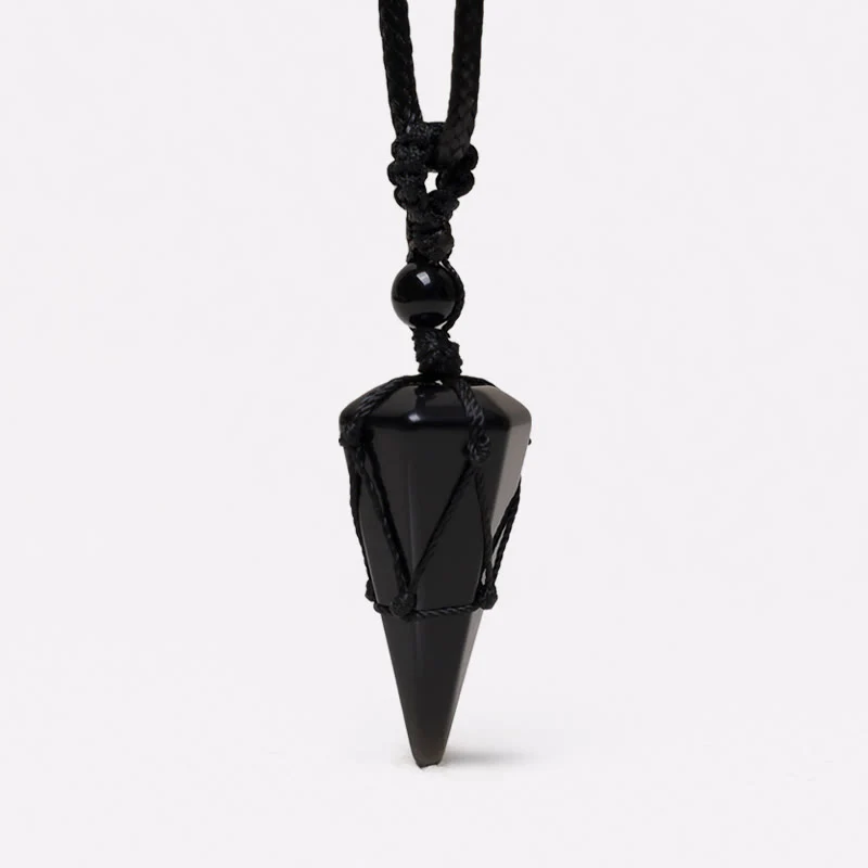 Collana con ciondolo a punta in pietra naturale Buddha Stones - Image 14