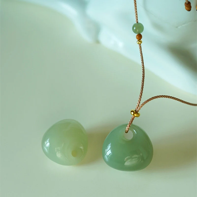 Collana con ciondolo Buddha Stones Natural Jade Luck Prosperity (colore casuale) - Image 2