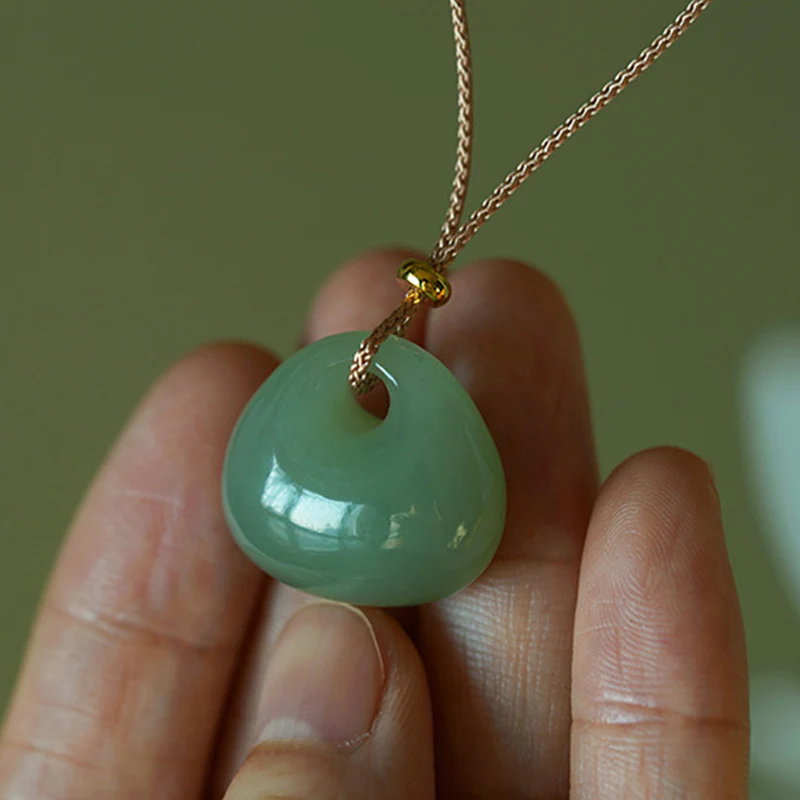 Collana con ciondolo Buddha Stones Natural Jade Luck Prosperity (colore casuale) - Image 4