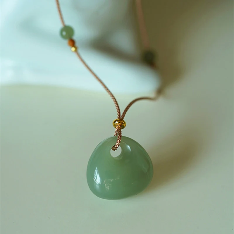 Collana con ciondolo Buddha Stones Natural Jade Luck Prosperity (colore casuale) - Image 9
