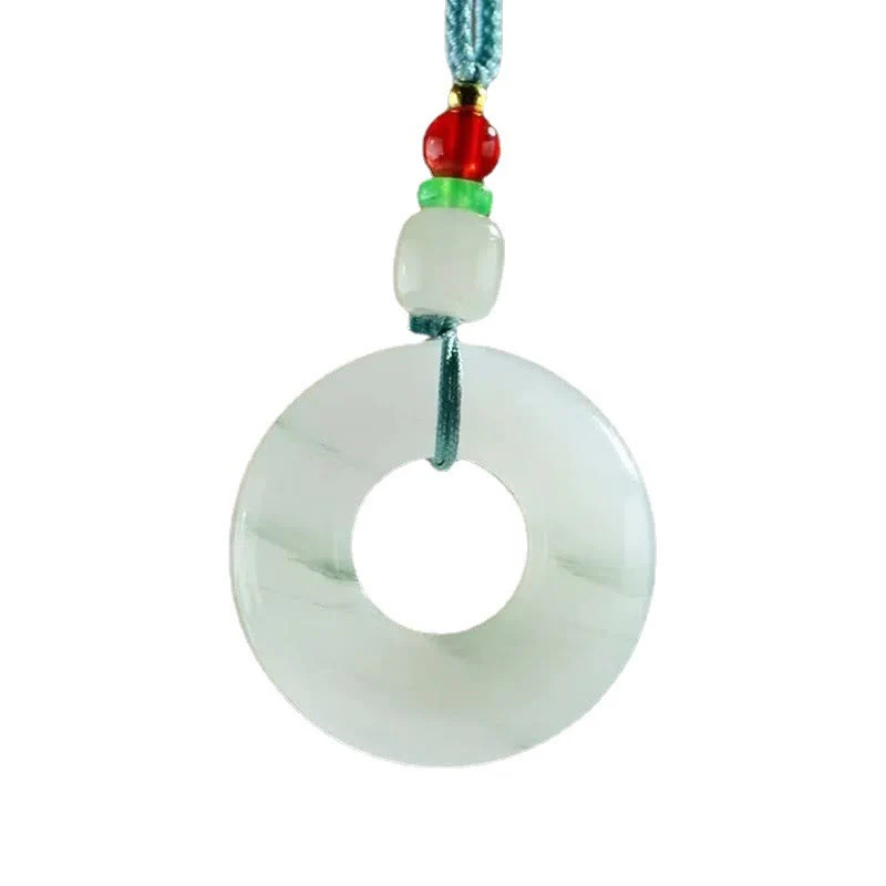 Collana con ciondolo Buddha Stones Natural Jade Peace Buckle Prosperity - Image 12