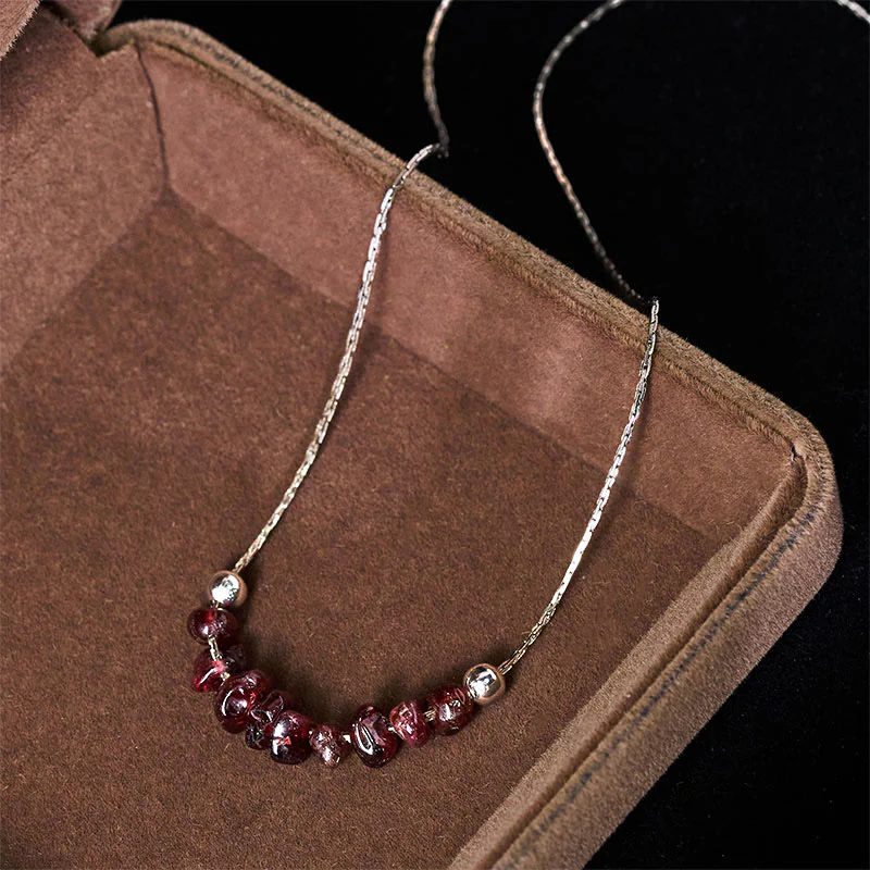 Collana con ciondolo Buddha Stones, ossidiana nera, quarzo fumé, granato, acquamarina, quarzo fragola, cristallo rosa, forza - Image 17